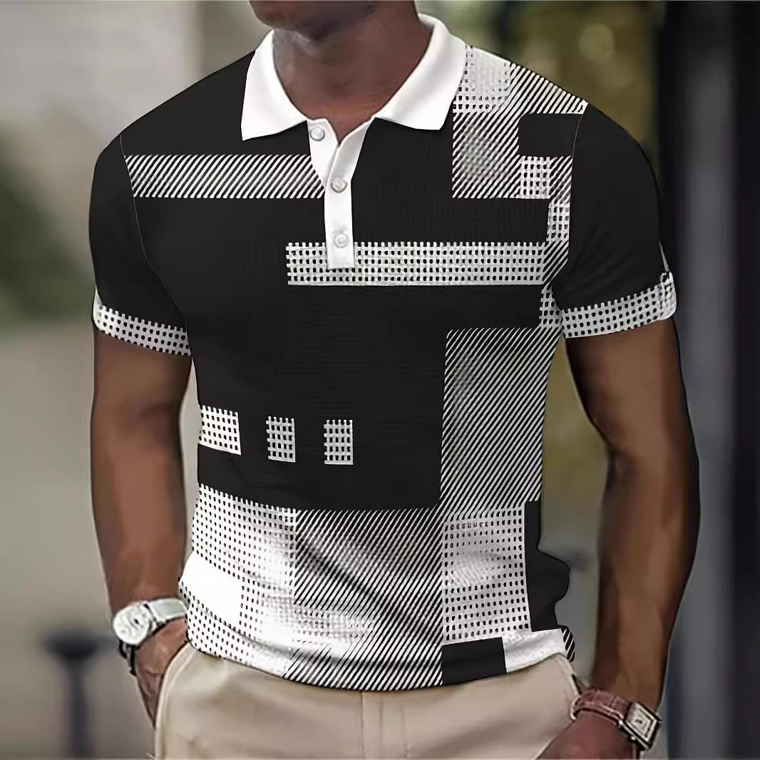 3d Fafger Digital Printing Sports Men's Short Sleeve